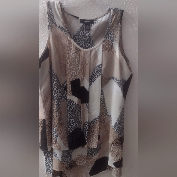 Alfani Tops - Alfani women's pullover leopard print sleeveless blouse sz 4